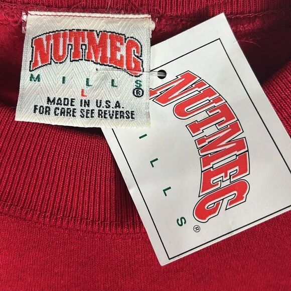 🔥🏈 “NWT” Vintage WASHINGTON REDSKINS Nutmeg RARE Crewneck Sweatshirt - Sz Lg - Picture 8 of 11